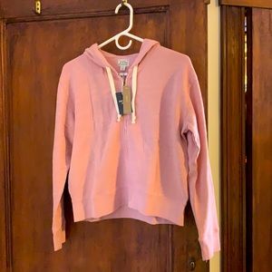 Cropped hoodie in vintage cotton pink Terry size S